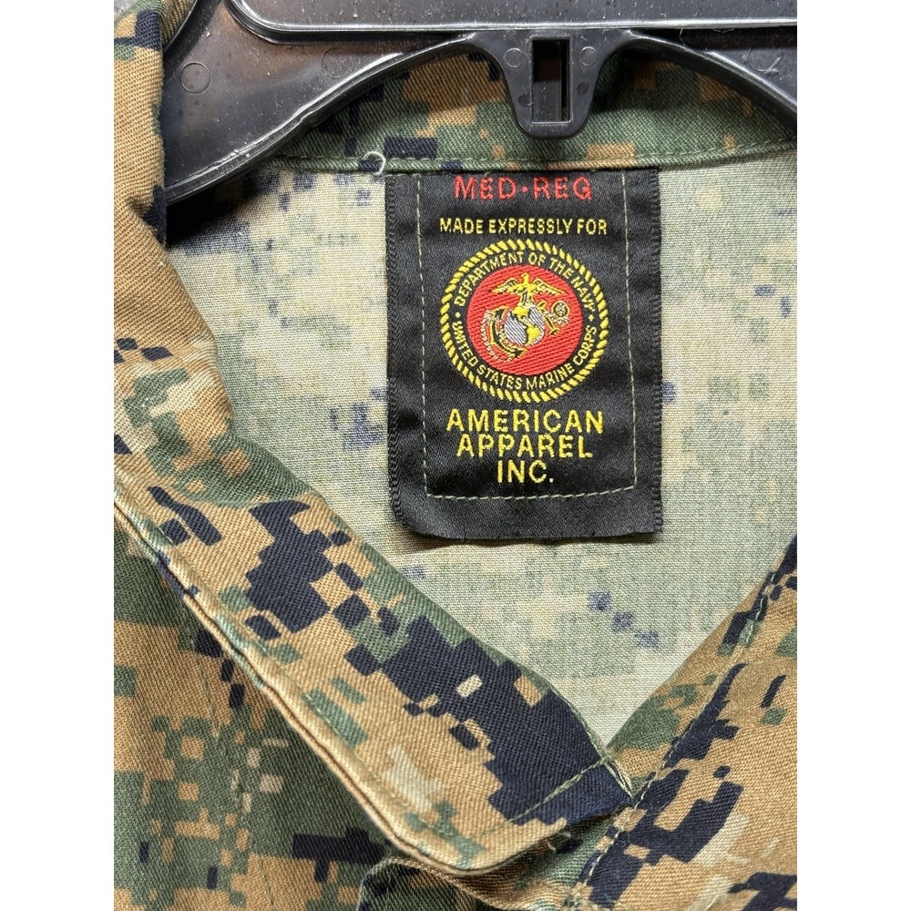 US Marines Shirt Mens Medium Regular Woodland MARPAT Camouflage Permethrin MCCUU - Picture 3 of 16